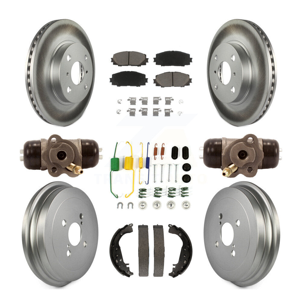 [Avant + Arrière] Kit de disque (revêtu) et plaquette (céramique) de frein pour Toyota Yaris KGC-102053