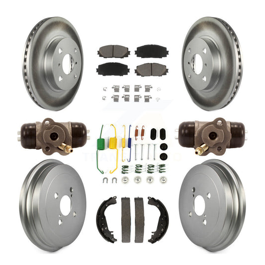 [Avant + Arrière] Kit de disque (revêtu) et plaquette (céramique) de frein pour Toyota Yaris KGC-102053