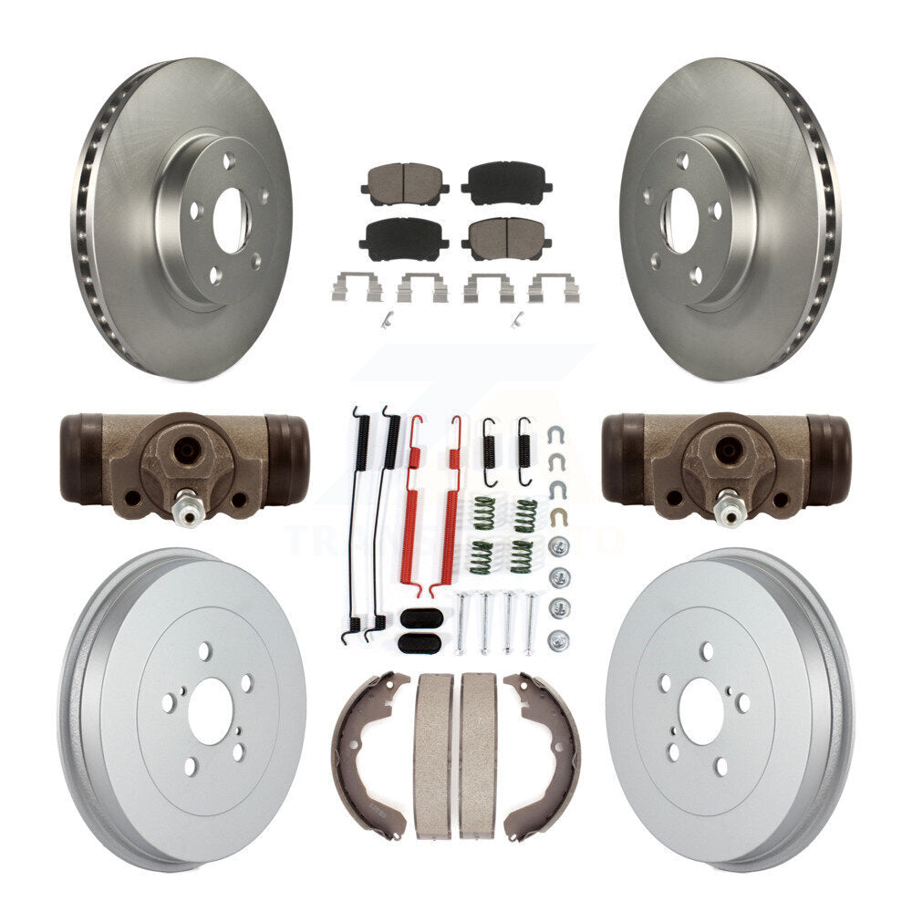 [Avant + Arrière] Kit de disque (revêtu) et plaquette (céramique) de frein pour Toyota Matrix Pontiac Vibe KGC-102059