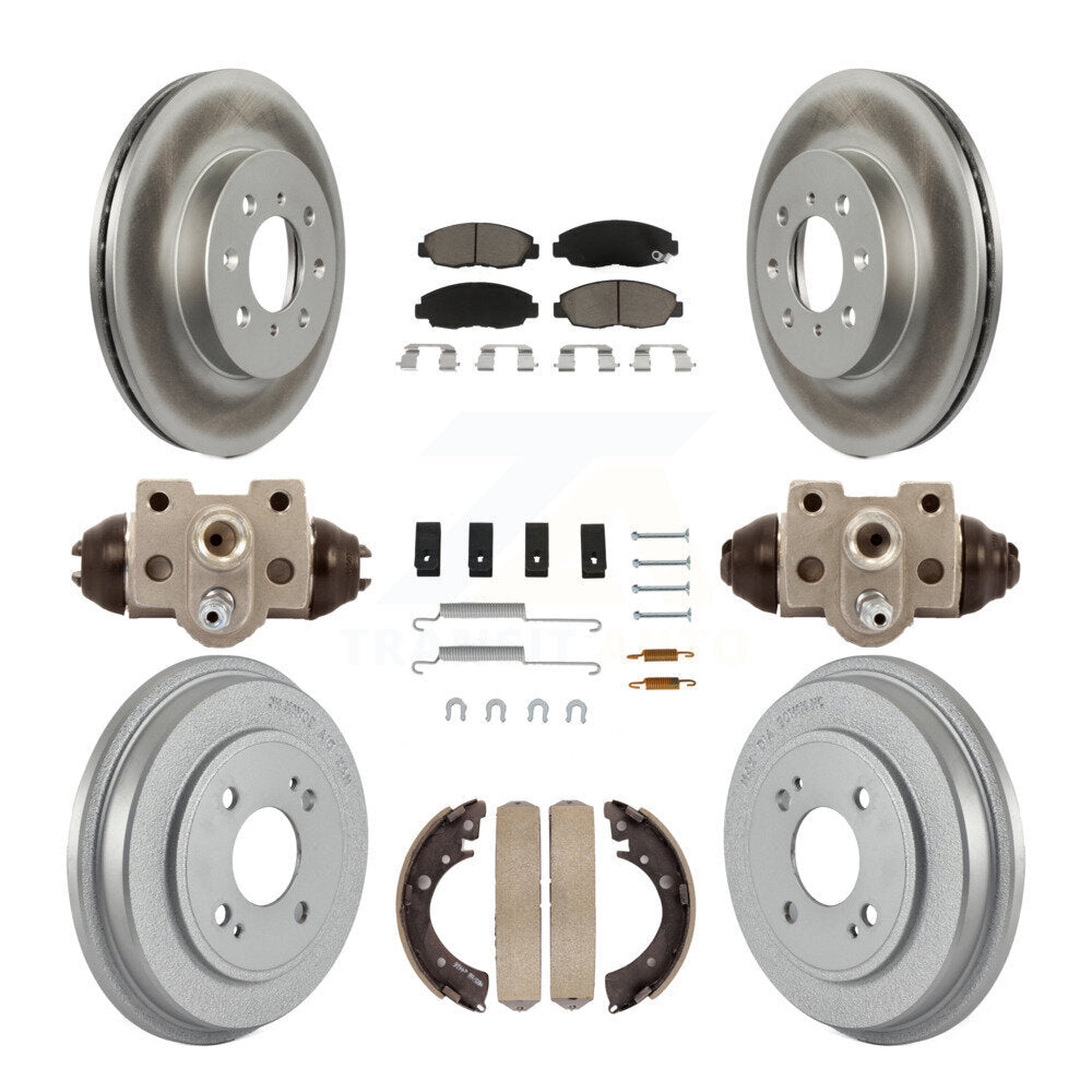 [Avant + Arrière] Kit de disque (revêtu) et plaquette (céramique) de frein pour Honda Civic KGC-102063