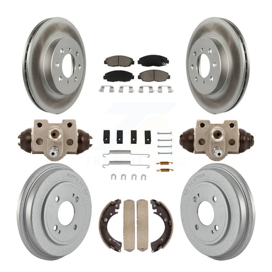 [Avant + Arrière] Kit de disque (revêtu) et plaquette (céramique) de frein pour Honda Civic KGC-102063