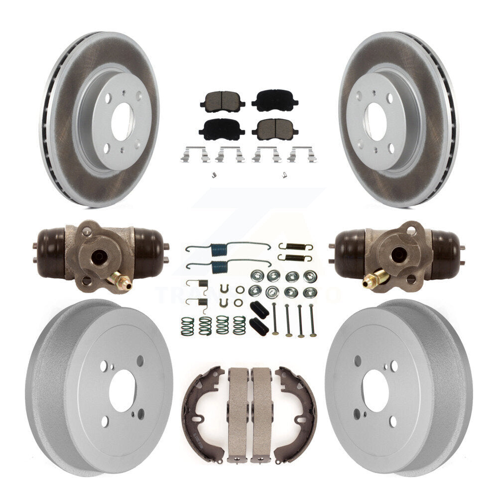 [Avant + Arrière] Kit de disque (revêtu) et plaquette (céramique) de frein pour Toyota Corolla Non-ABS KGC-102067