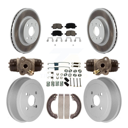 [Avant + Arrière] Kit de disque (revêtu) et plaquette (céramique) de frein pour 2002 Toyota Corolla Non-ABS From 04 02 KGC-102068