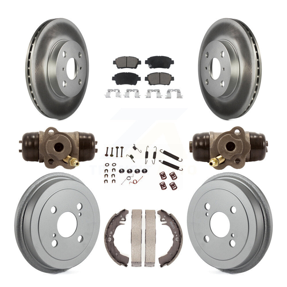 [Avant + Arrière] Kit de disque (revêtu) et plaquette (céramique) de frein pour 2001-2005 Toyota Echo KGC-102069