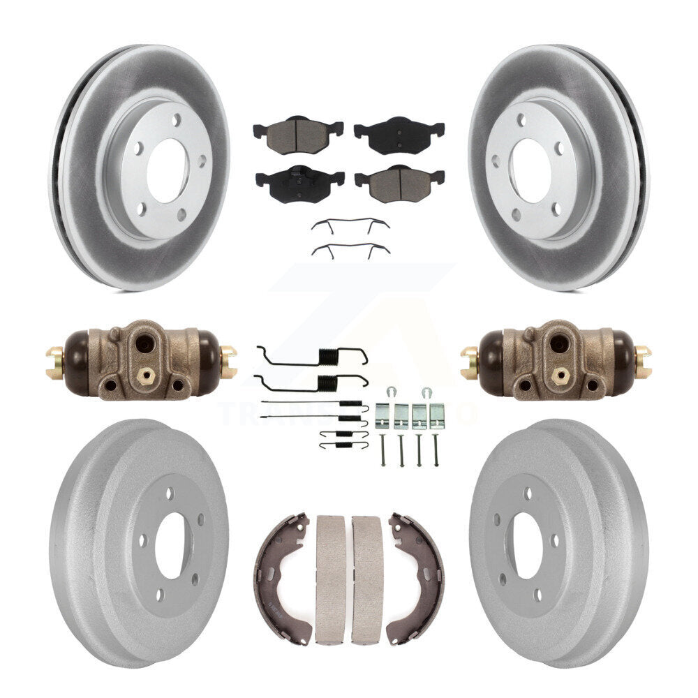 [Avant + Arrière] Kit de disque (revêtu) et plaquette (céramique) de frein pour Ford Escape Mazda Tribute Mercury Mariner KGC-102073