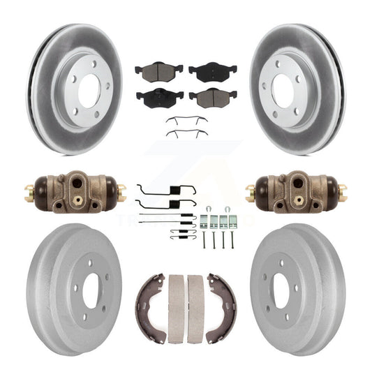 [Avant + Arrière] Kit de disque (revêtu) et plaquette (céramique) de frein pour Ford Escape Mazda Tribute Mercury Mariner KGC-102073