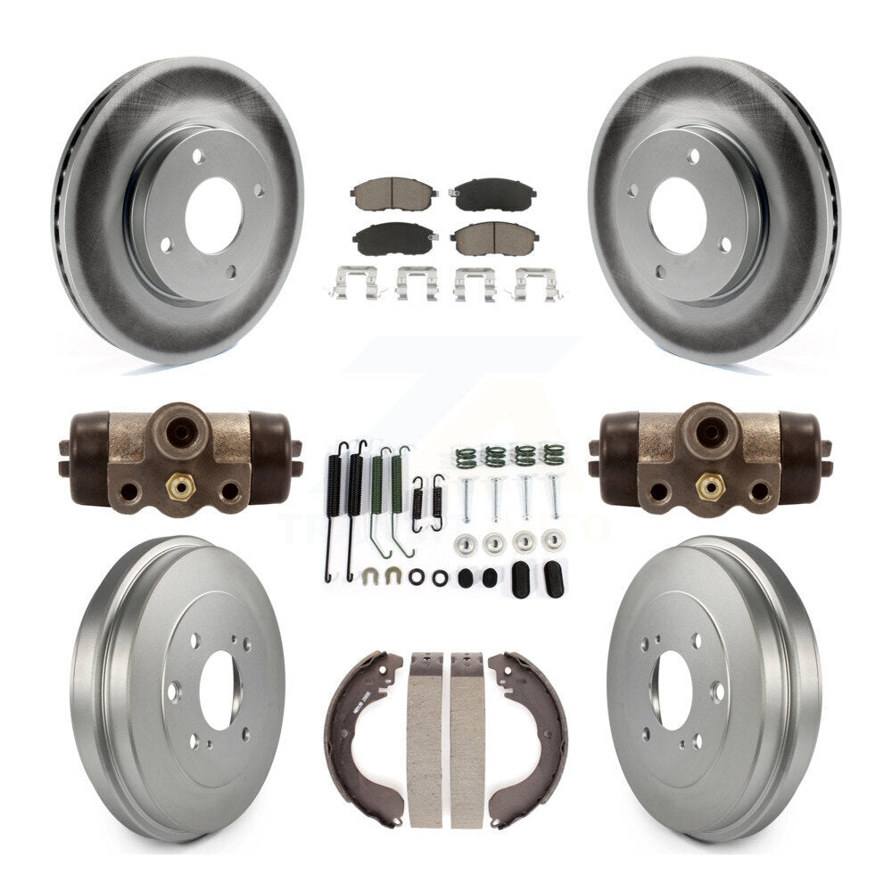 [Avant + Arrière] Kit de disque (revêtu) et plaquette (céramique) de frein pour Nissan Sentra Versa Cube KGC-102074