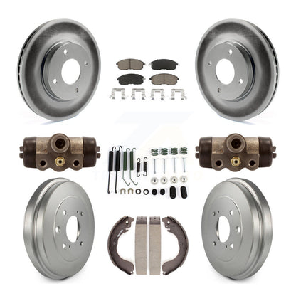 [Avant + Arrière] Kit de disque (revêtu) et plaquette (céramique) de frein pour Nissan Sentra Versa Cube KGC-102074