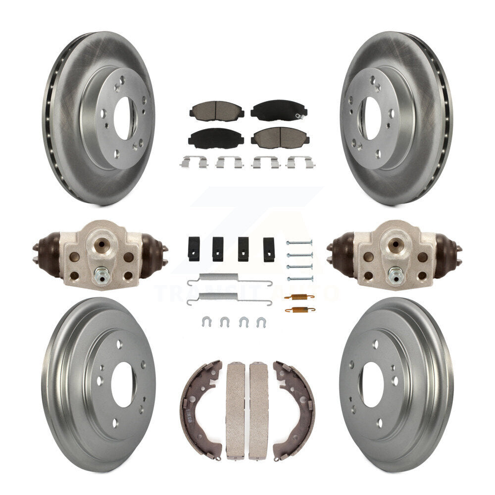 [Avant + Arrière] Kit de disque (revêtu) et plaquette (céramique) de frein pour Honda Civic KGC-102075