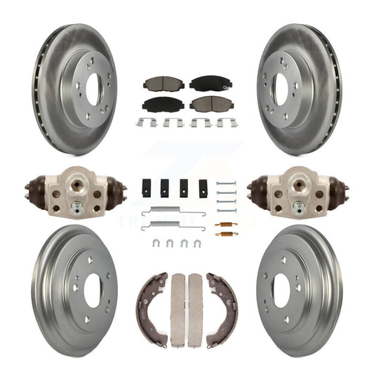 [Avant + Arrière] Kit de disque (revêtu) et plaquette (céramique) de frein pour Honda Civic KGC-102075