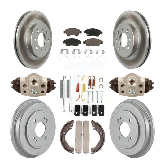 [Avant + Arrière] Kit de disque (revêtu) et plaquette (céramique) de frein pour Honda Fit KGC-102076