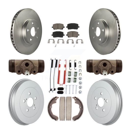 [Avant + Arrière] Kit de disque (revêtu) et plaquette (céramique) de frein pour Pontiac Vibe Toyota Matrix KGC-102081