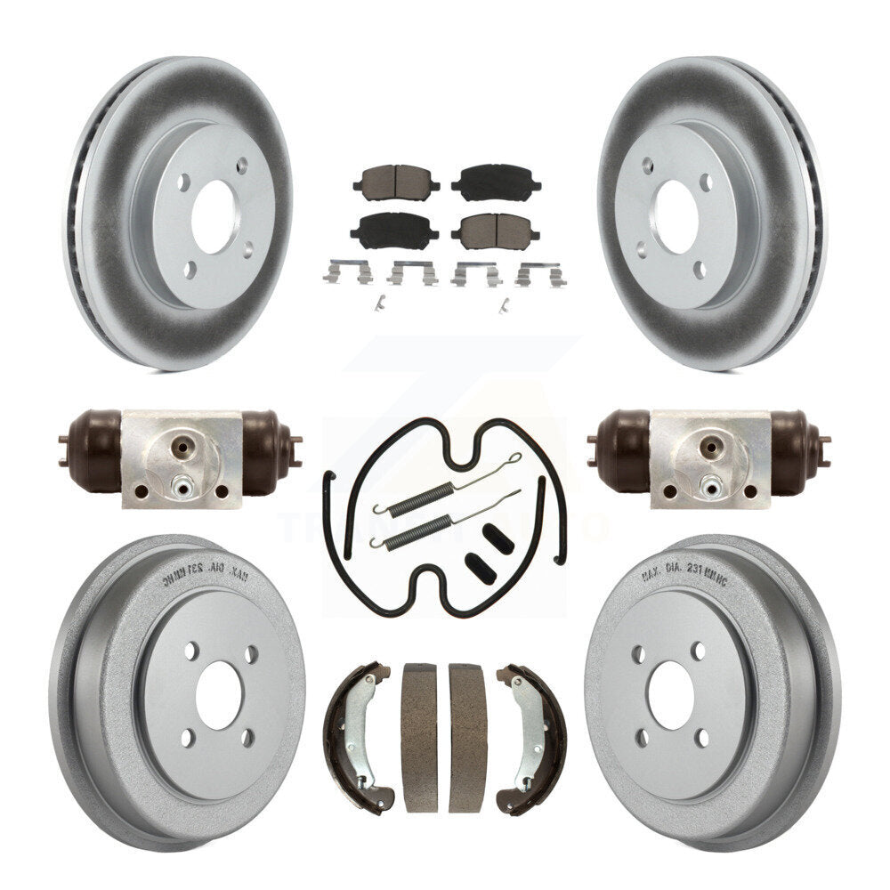 [Avant + Arrière] Kit de disque (revêtu) et plaquette (céramique) de frein pour Chevrolet Cobalt Saturn Ion Pontiac Pursuit KGC-102083