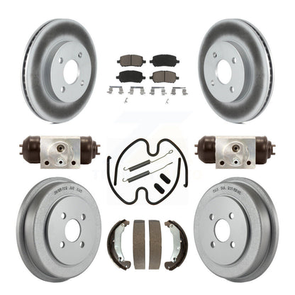 [Avant + Arrière] Kit de disque (revêtu) et plaquette (céramique) de frein pour Chevrolet Cobalt Saturn Ion Pontiac Pursuit KGC-102083