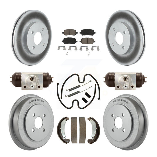 [Avant + Arrière] Kit de disque (revêtu) et plaquette (céramique) de frein pour Chevrolet Cobalt Saturn Ion Pontiac Pursuit KGC-102083