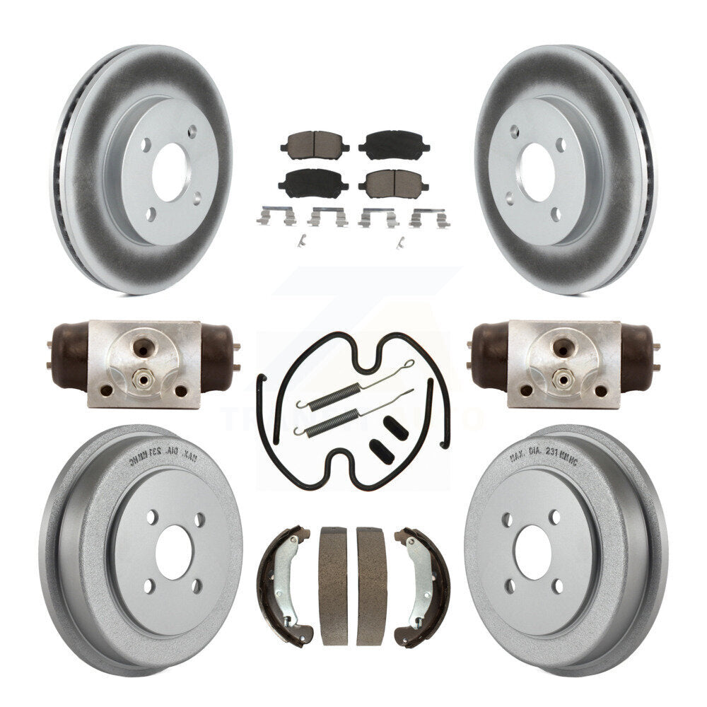 [Avant + Arrière] Kit de disque (revêtu) et plaquette (céramique) de frein pour 2003 Saturn Ion KGC-102084