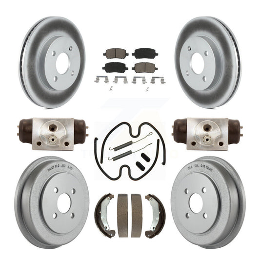 [Avant + Arrière] Kit de disque (revêtu) et plaquette (céramique) de frein pour 2003 Saturn Ion KGC-102084