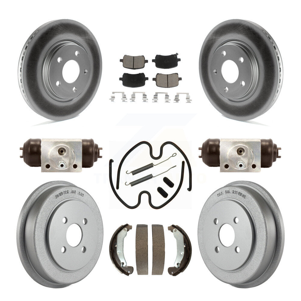 [Avant + Arrière] Kit de disque (revêtu) et plaquette (céramique) de frein pour 2006 Pontiac Pursuit avec Brakes KGC-102085