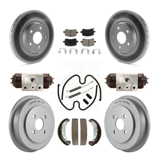 [Avant + Arrière] Kit de disque (revêtu) et plaquette (céramique) de frein pour 2006 Pontiac Pursuit avec Brakes KGC-102085