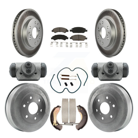[Avant + Arrière] Kit de disque (revêtu) et plaquette (céramique) de frein pour 2009 Chevrolet Silverado 1500 GMC Sierra avec 6400 Lb GVW Except Vehicles Using Hold Down Pins KGC-102093