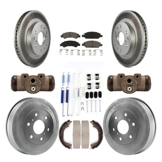 [Avant + Arrière] Kit de disque (revêtu) et plaquette (céramique) de frein pour Chevrolet Silverado 1500 GMC Sierra avec 6400 Lb GVW KGC-102096