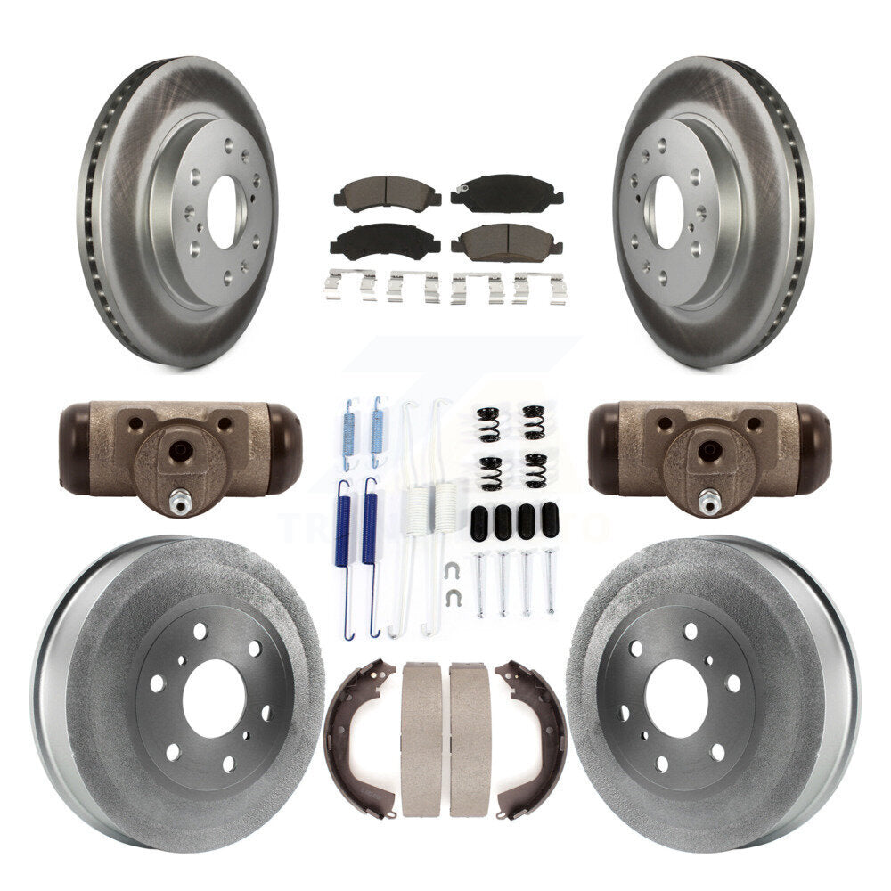[Avant + Arrière] Kit de disque (revêtu) et plaquette (céramique) de frein pour Chevrolet Silverado 1500 GMC Sierra avec 7000 Lb GVW KGC-102097