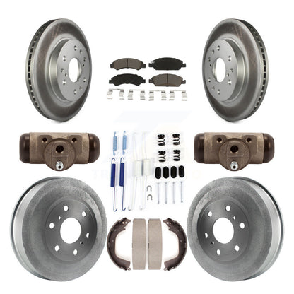 [Avant + Arrière] Kit de disque (revêtu) et plaquette (céramique) de frein pour Chevrolet Silverado 1500 GMC Sierra avec 7000 Lb GVW KGC-102097