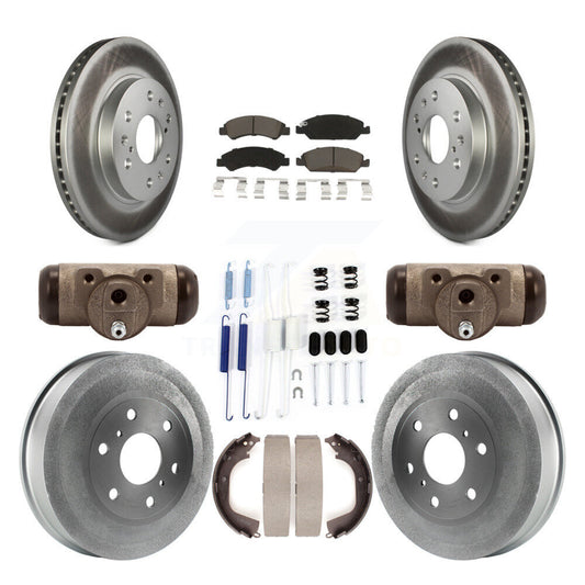 [Avant + Arrière] Kit de disque (revêtu) et plaquette (céramique) de frein pour Chevrolet Silverado 1500 GMC Sierra avec 7000 Lb GVW KGC-102097