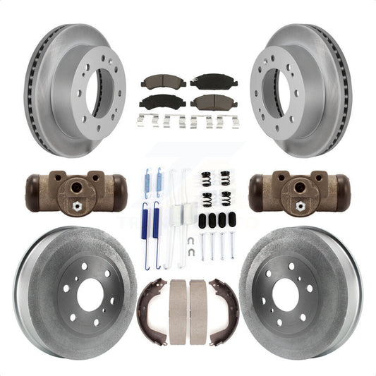 [Avant + Arrière] Kit de disque (revêtu) et plaquette (céramique) de frein pour 2011 Chevrolet Silverado 1500 Hybrid avec 6400 Lb GVW KGC-102098 par Transit Auto