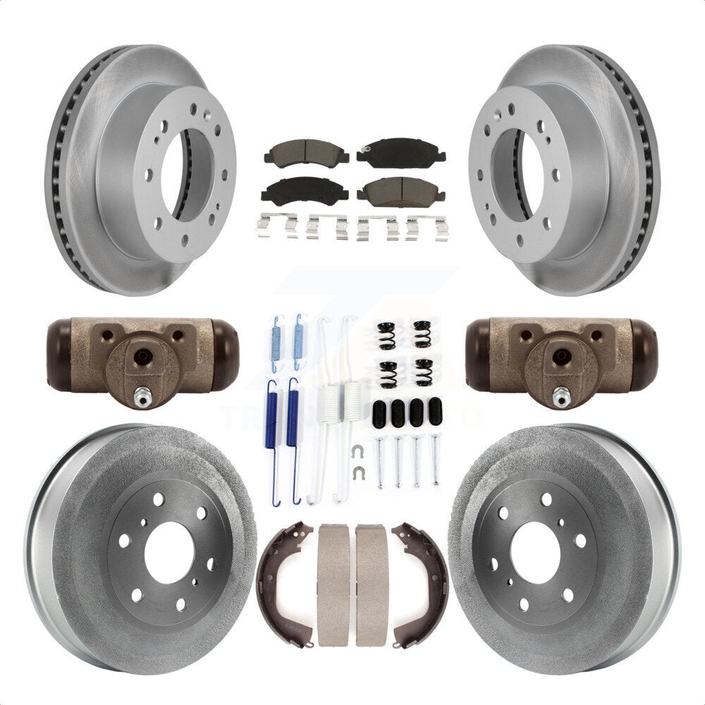 [Avant + Arrière] Kit de disque (revêtu) et plaquette (céramique) de frein pour 2011 Chevrolet Silverado 1500 Hybrid avec 7000 Lb GVW KGC-102099 par Transit Auto