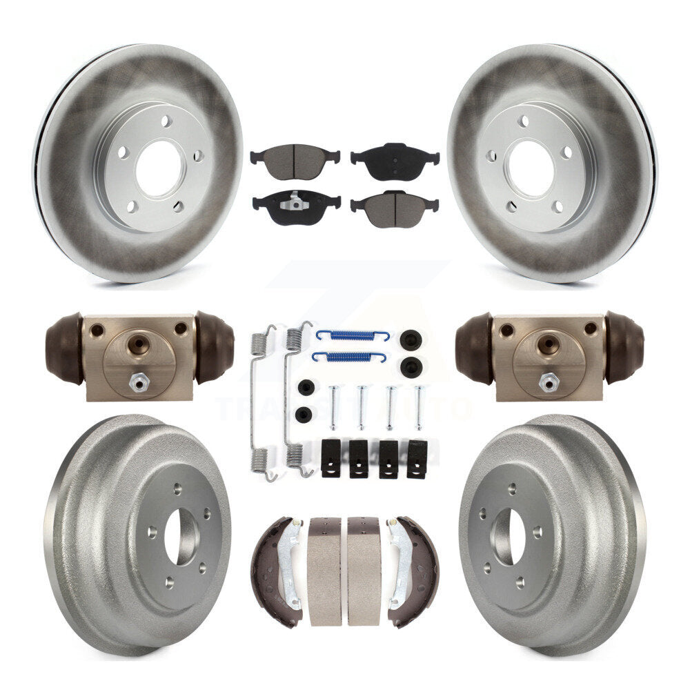 [Avant + Arrière] Kit de disque (revêtu) et plaquette (céramique) de frein pour 2010-2013 Ford Connect KGC-102100
