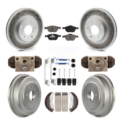[Avant + Arrière] Kit de disque (revêtu) et plaquette (céramique) de frein pour 2010-2013 Ford Connect KGC-102100
