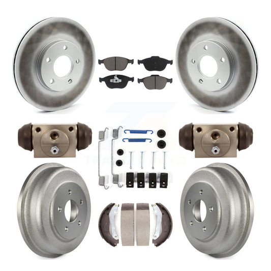 [Avant + Arrière] Kit de disque (revêtu) et plaquette (céramique) de frein pour 2010-2013 Ford Connect KGC-102100