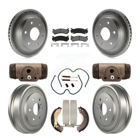[Avant + Arrière] Kit de disque (revêtu) et plaquette (céramique) de frein pour Chevrolet Silverado 1500 GMC Sierra Classic avec 7000 Lb GVW KGC-102101