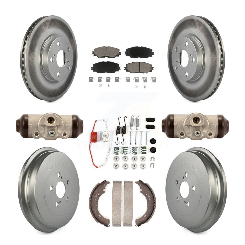 [Avant + Arrière] Kit de disque (revêtu) et plaquette (céramique) de frein pour 2009-2013 Toyota Corolla KGC-102103