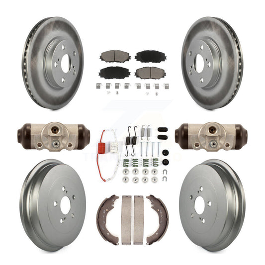 [Avant + Arrière] Kit de disque (revêtu) et plaquette (céramique) de frein pour 2009-2013 Toyota Corolla KGC-102103