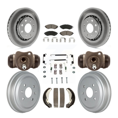 [Avant + Arrière] Kit de disque (revêtu) et plaquette (céramique) de frein pour Chevrolet Aveo Spark Aveo5 Pontiac G3 Suzuki Wave Wave5 Swift+ KGC-102104