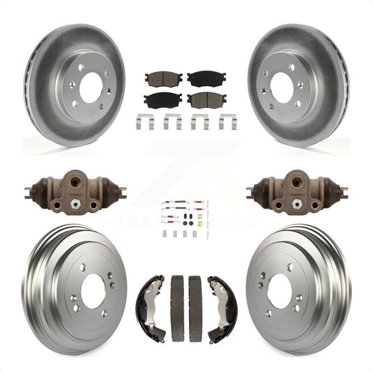 [Avant + Arrière] Kit de disque (revêtu) et plaquette (céramique) de frein pour Hyundai Accent Kia Rio Rio5 KGC-102105 par Transit Auto