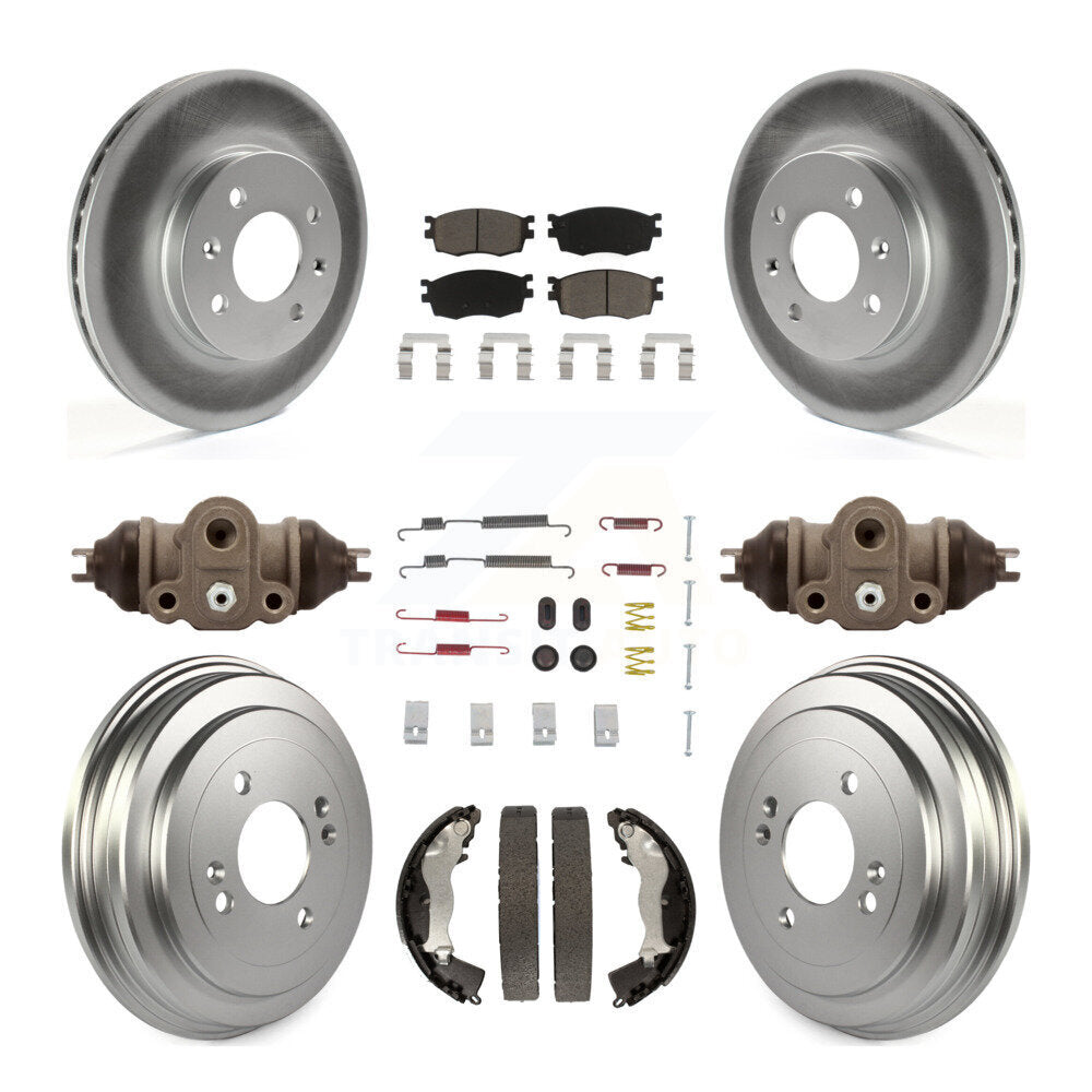 [Avant + Arrière] Kit de disque (revêtu) et plaquette (céramique) de frein pour Hyundai Accent Kia Rio Rio5 KGC-102105