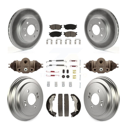 [Avant + Arrière] Kit de disque (revêtu) et plaquette (céramique) de frein pour Hyundai Accent Kia Rio Rio5 KGC-102105