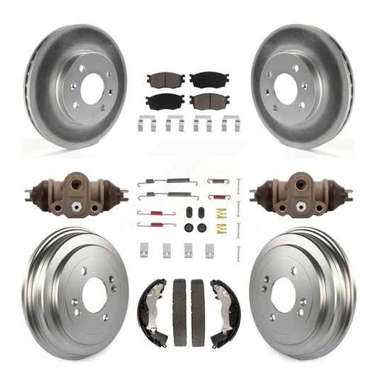[Avant + Arrière] Kit de disque (revêtu) et plaquette (céramique) de frein pour Hyundai Accent Kia Rio Rio5 KGC-102105