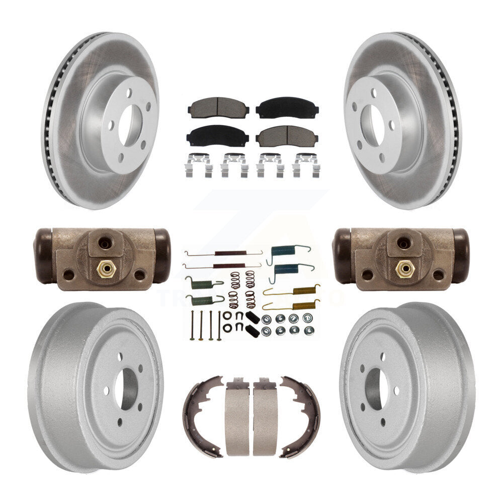 [Avant + Arrière] Kit de disque (revêtu) et plaquette (céramique) de frein pour Ford Ranger Mazda B4000 avec 10" Diameter KGC-102110