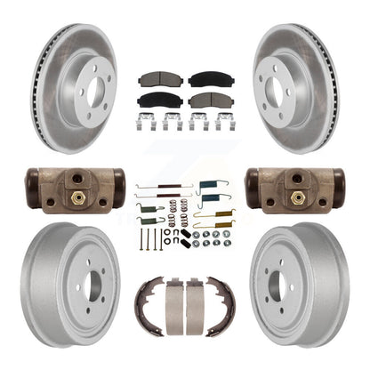 [Avant + Arrière] Kit de disque (revêtu) et plaquette (céramique) de frein pour Ford Ranger Mazda B4000 avec 10" Diameter KGC-102110