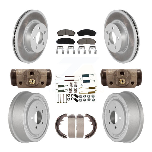 [Avant + Arrière] Kit de disque (revêtu) et plaquette (céramique) de frein pour Ford Ranger Mazda B4000 avec 10" Diameter KGC-102110