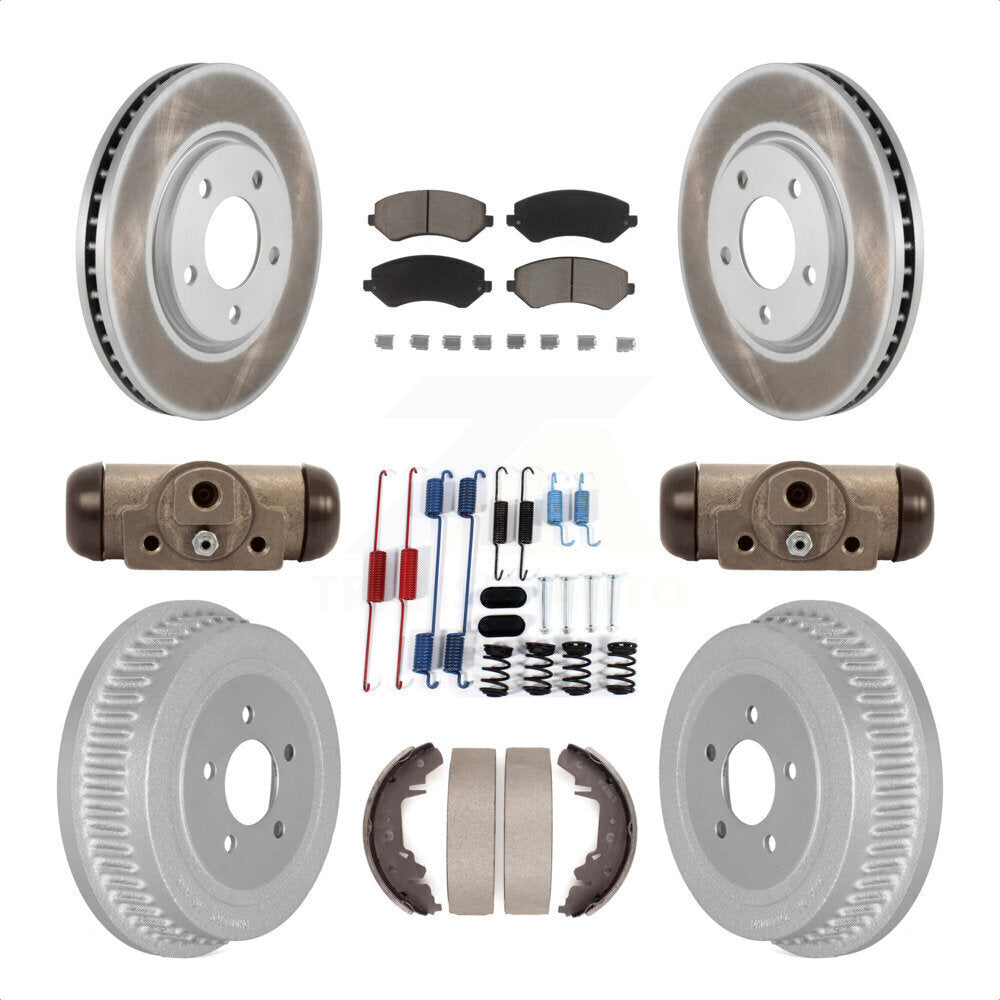 [Avant + Arrière] Kit de disque (revêtu) et plaquette (céramique) de frein pour Dodge Grand Caravan Chrysler Voyager KGC-102114 par Transit Auto