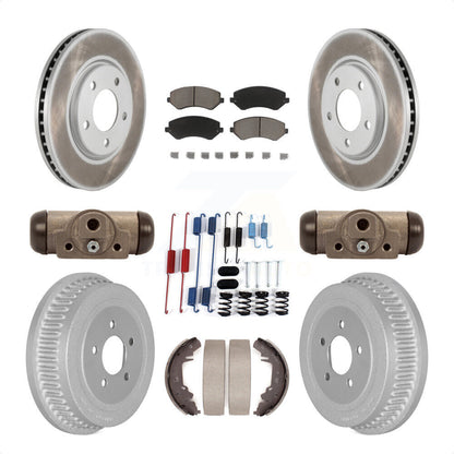 [Avant + Arrière] Kit de disque (revêtu) et plaquette (céramique) de frein pour Dodge Grand Caravan Chrysler Voyager KGC-102114 par Transit Auto