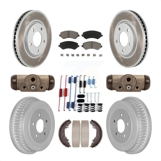 [Avant + Arrière] Kit de disque (revêtu) et plaquette (céramique) de frein pour Dodge Grand Caravan Chrysler Voyager KGC-102114 par Transit Auto