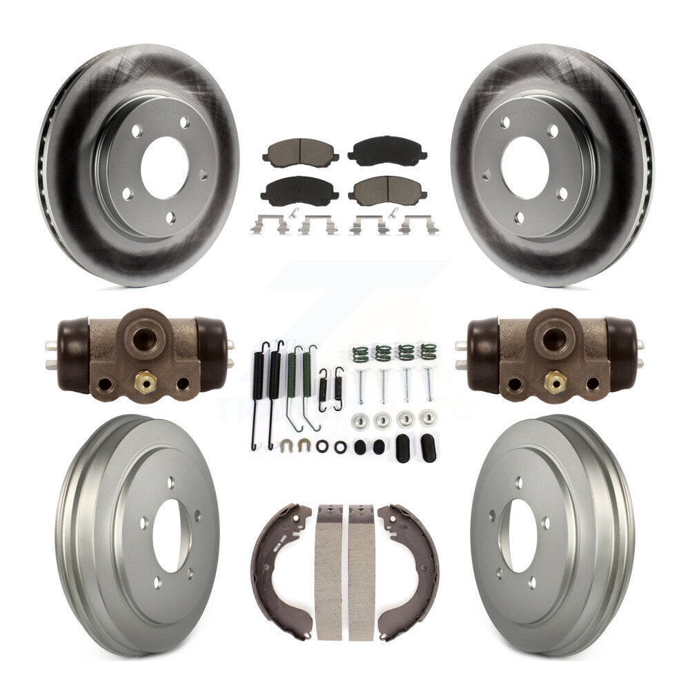 [Avant + Arrière] Kit de disque (revêtu) et plaquette (céramique) de frein pour Dodge Caliber KGC-102117