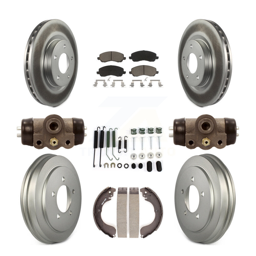[Avant + Arrière] Kit de disque (revêtu) et plaquette (céramique) de frein pour Jeep Patriot Compass Dodge Caliber Chrysler Sebring Avenger KGC-102118