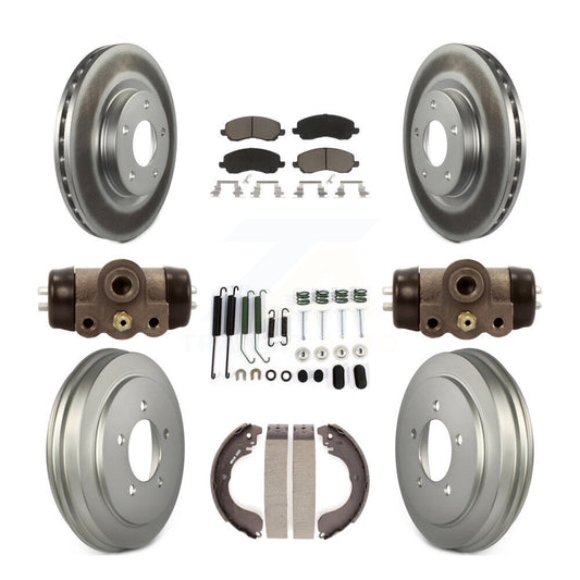 [Avant + Arrière] Kit de disque (revêtu) et plaquette (céramique) de frein pour Jeep Patriot Compass Dodge Caliber Chrysler Sebring Avenger KGC-102118